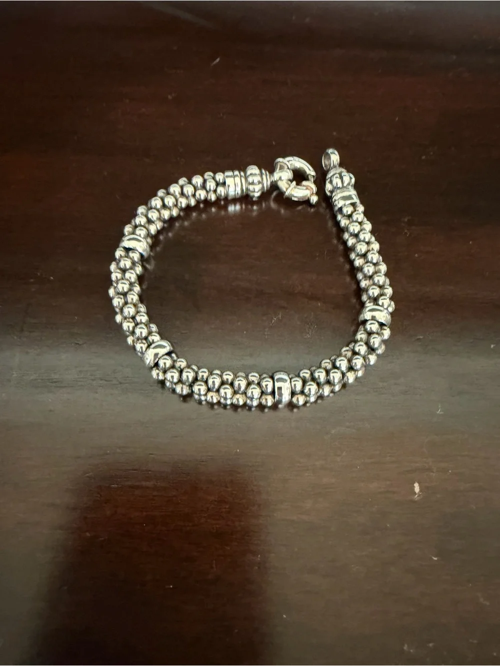 LAGOS Signature Caviar Sterling Silver Rope Bead Bracelet, 5mm